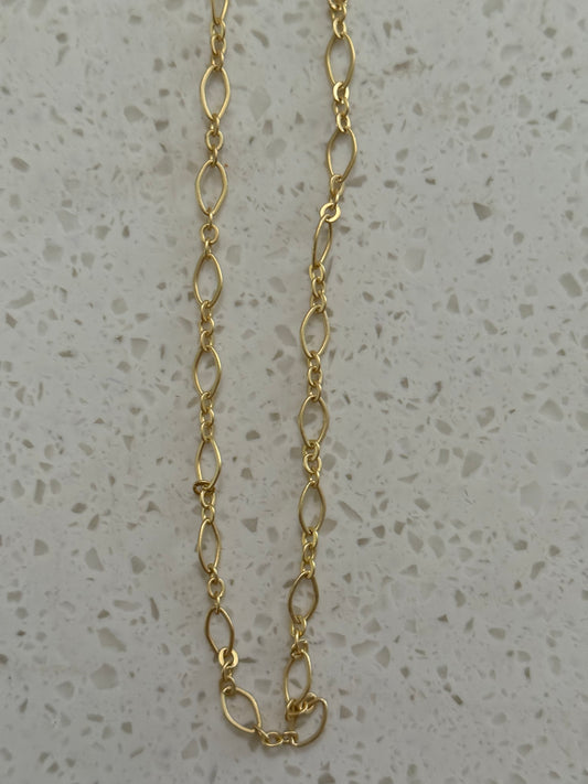 CHAIN CABLE 2 LINKS MATTE GOLD 17.7 INCHES 1 PC