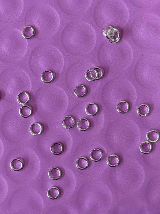 JUMPRING 3.5M M STAINLESS STEEL SILVER PLATE 25 PC