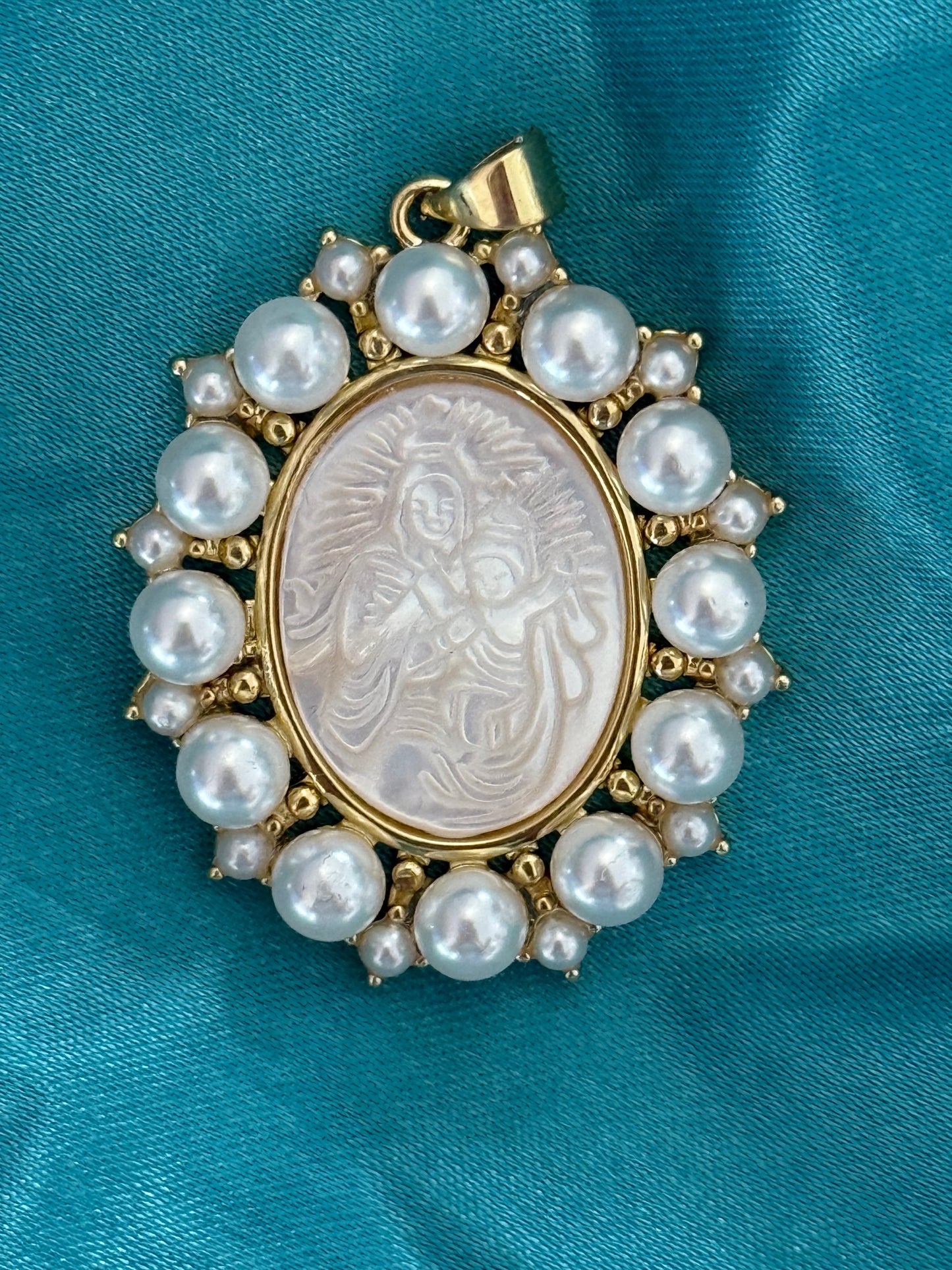 MEDAL PENDANT SST OVAL HOLY VIRGIN MARY 1 PC