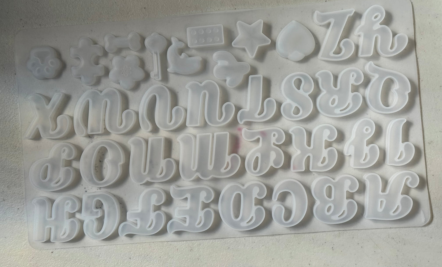 SILICONE MOLD ALPHABET 35X196 MM 1 PC