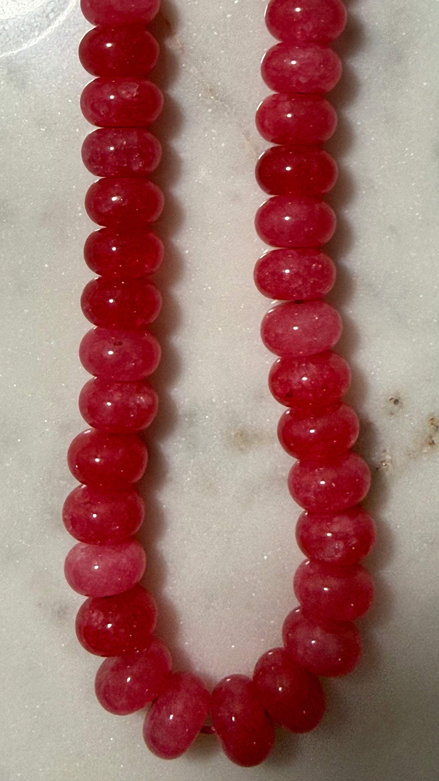 PINK AVENTURINE RONDELLE 10 MM 1 STRAND