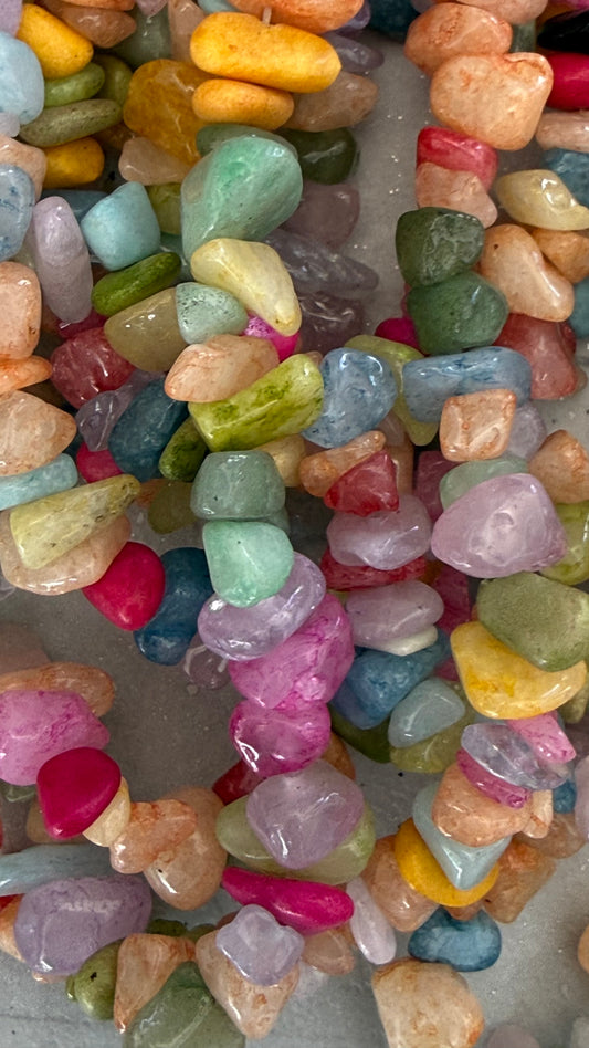 GEMSTONE CHIPS MULTI PASTELS 1 STRAND