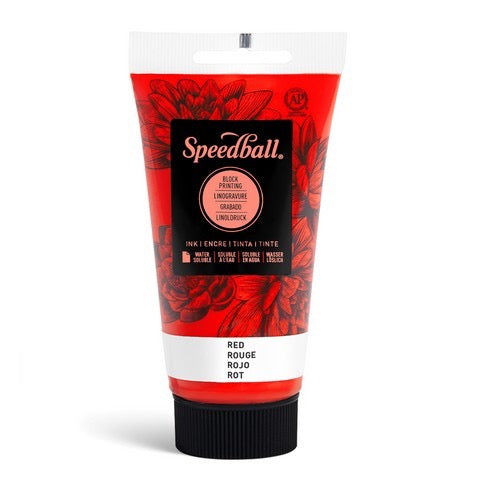 WATER SOLUBLE BLOCK PRINTING INK 2.5 OZ RED