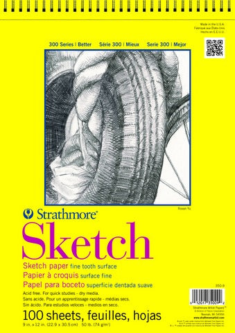 SKETCH PAD 9X12 100 SHEETS 50 LB
