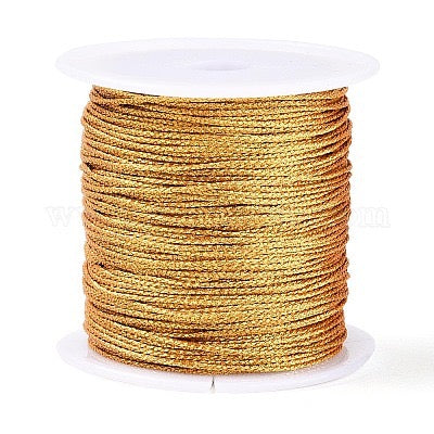 METALLIC CORD 1 MM GOLD ABOUT 21.8 YARDS PER 1 ROLL