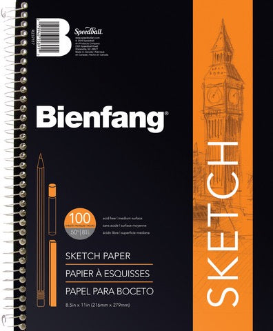 SKETCHBOOK PAD 11X14 50 LB 100 SHEETS BIENFANG