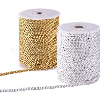 MILAN CORD 5MM TWIST GOLD OR SILVER PER YARD