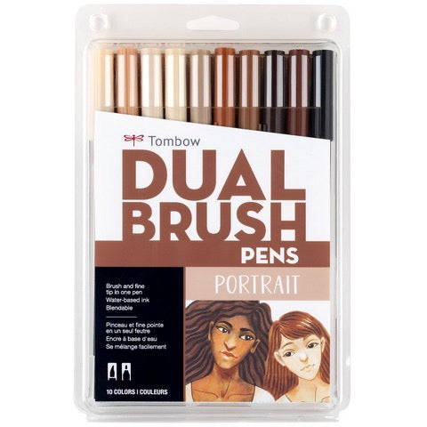 DUAL BRUSH PEN 10 PORTRAIT COLORS SET
