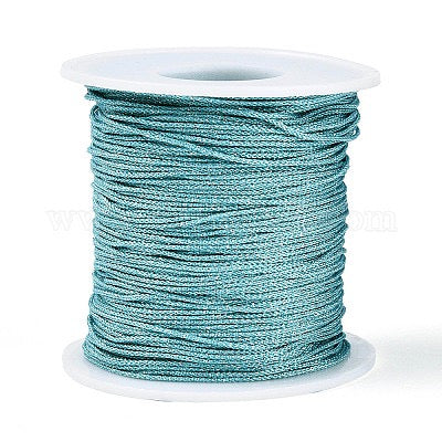 METALLIC CORD 1MM SKY BLUE SOLD PER YARD