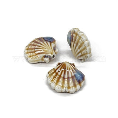 SHELL BEAD PORCELAIN 2PC