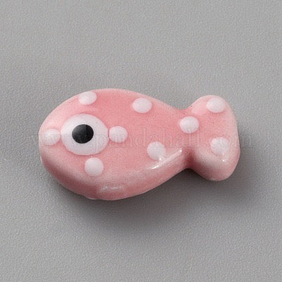 FISH PINK PORCELAIN 19.5 MM 4 PC