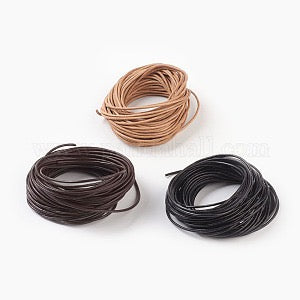 COWHIDE LEATHER CORD 1.5MM SOLD PER BUNDLE (5 YDS)