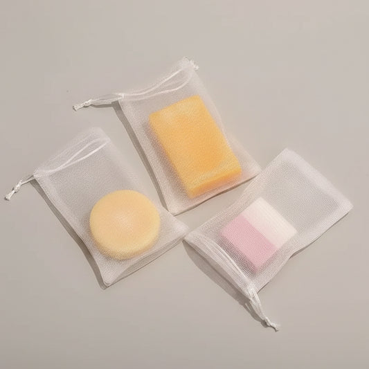 SOAP BAG MESH EXFOLIATING 3.5X5.9 INCHES 5 PC