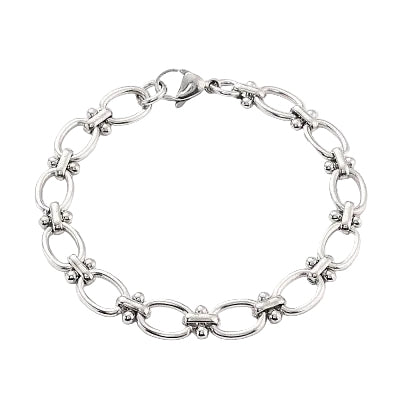 BRACELET STAINLESS STEEL LINK CHAIN 7 7/8 INCHES (20 CM) 1 PC