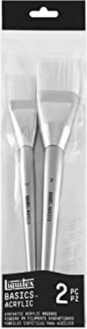 FLAT BRUSH SET LIQUITEX BASICS 2 PC