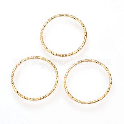 LINK RING 40MM GOLD PLATE 18 KT 5 PC