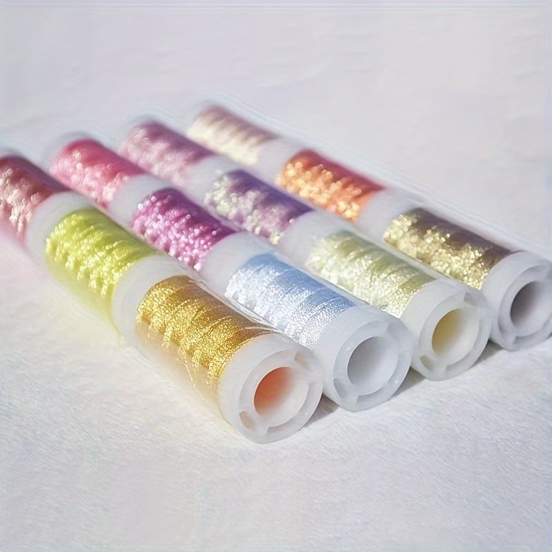 IRIDESCENT METALLIC THREAD MIXED COLORS 1 ROLL