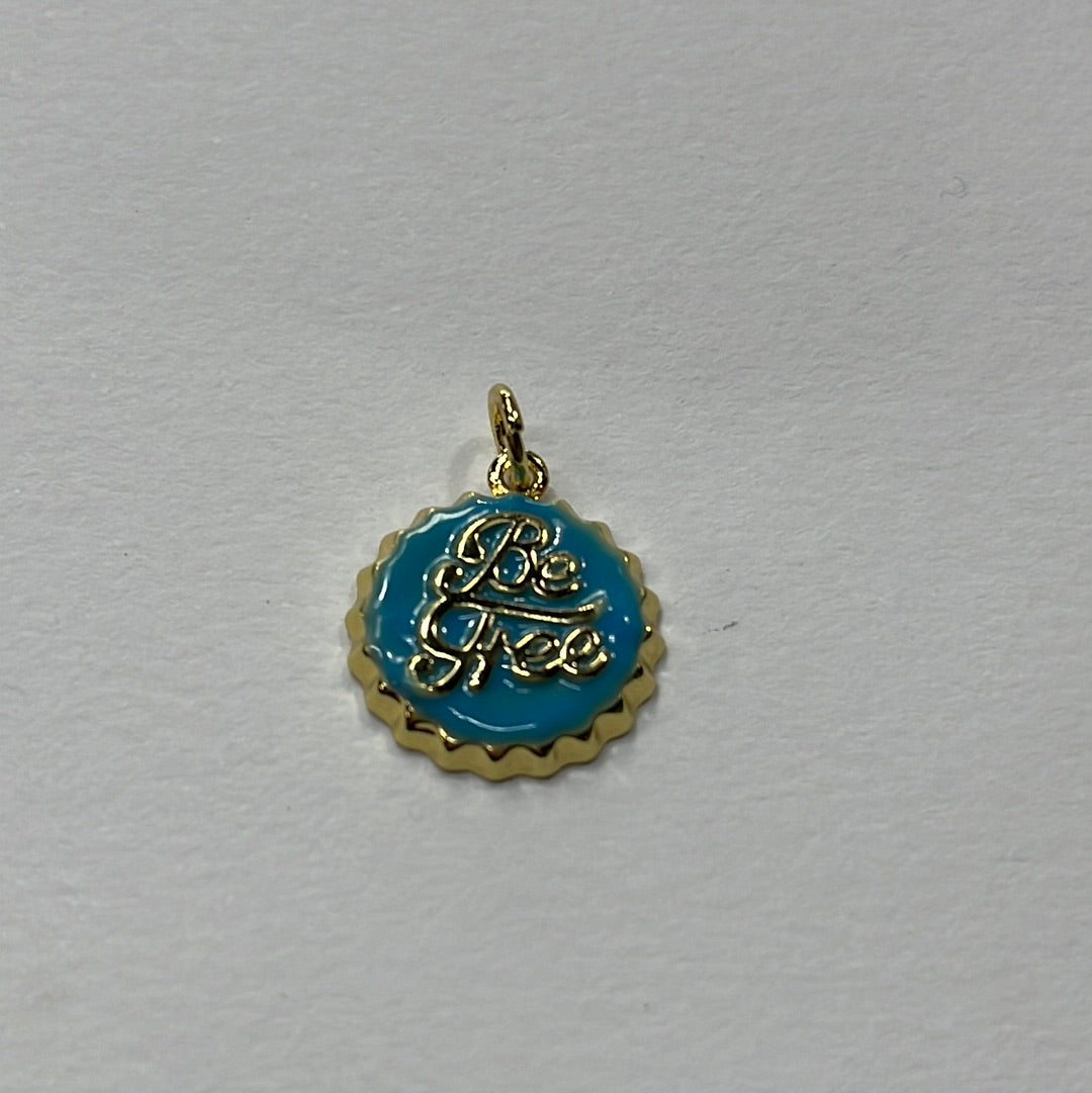 CHARM GP 18KT BOTTLE CAP ENAMEL 1 PC