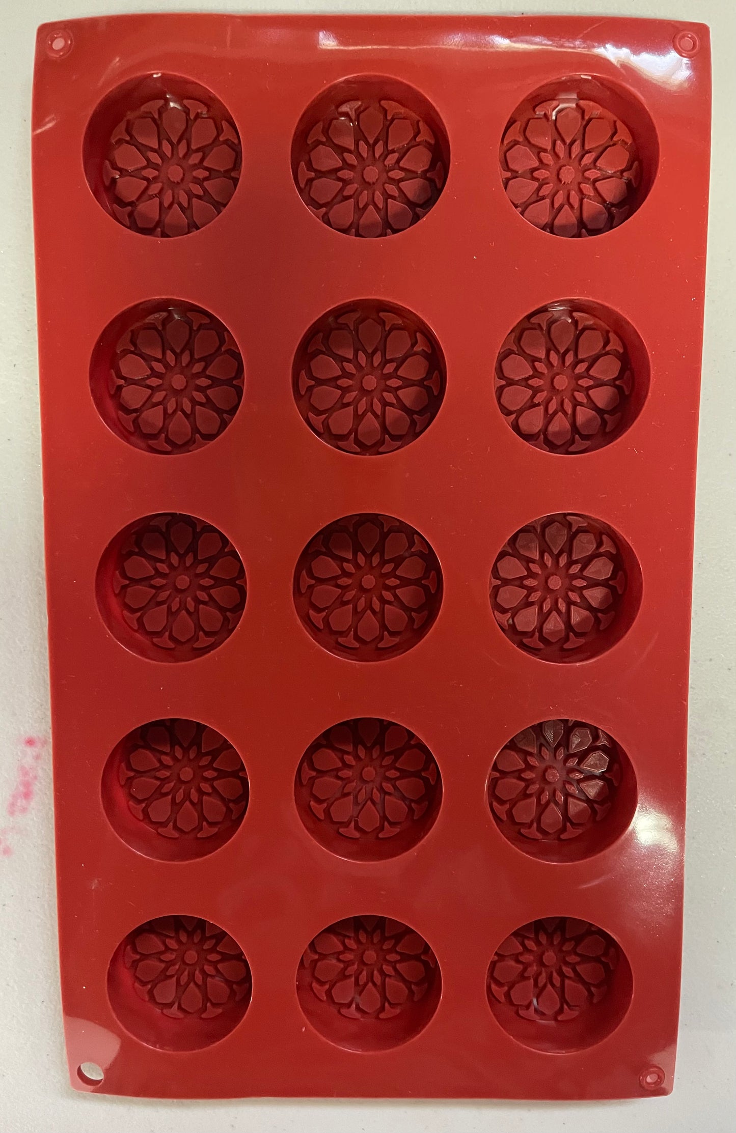 MOLDE PARA JABONES FLORES 1.5 PULGADAS 15 HUECOS