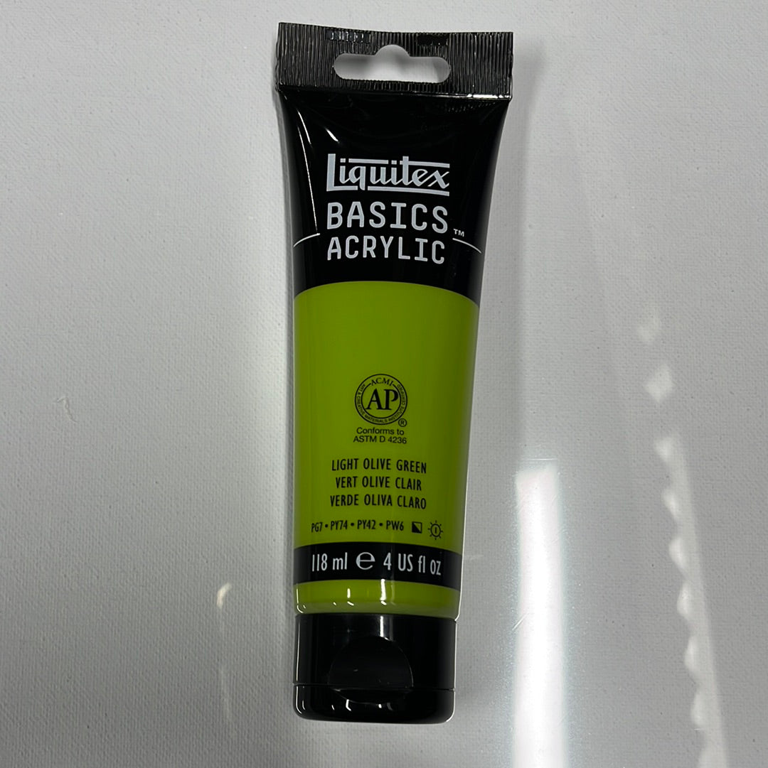LIQUITEX BASICS ACRYLIC LIGHT OLIVE GREEN 4 OZ