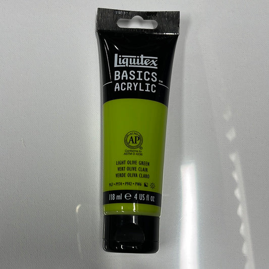 LIQUITEX BASICS ACRYLIC LIGHT OLIVE GREEN 4 OZ