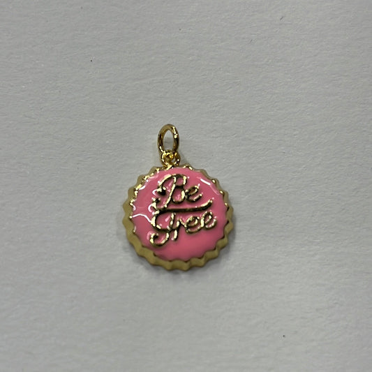 CHARM GP 18KT BOTTLE CAP ENAMEL 1 PC