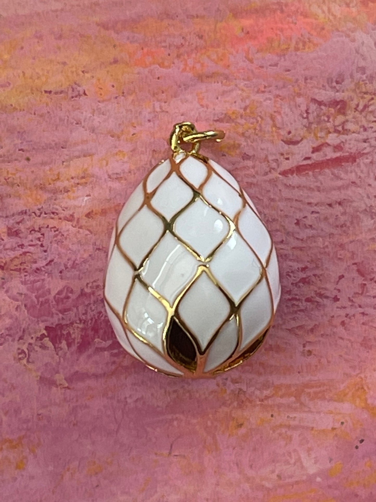 PENDANT ENAMEL DROP GP18KT 1 PC