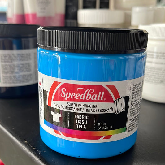 INK SCREENPRINTING FABRIC SPEEDBALL 8 OZ PEACOCK BLUE