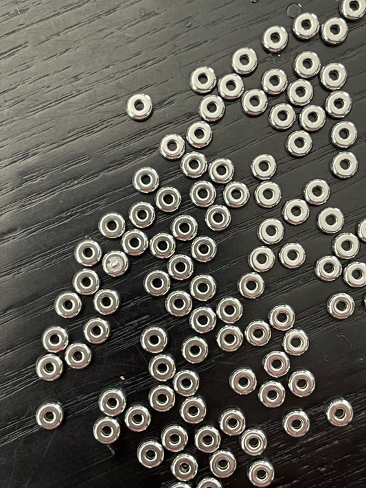 BEAD STAINLESS STEEL FLAT ROUND