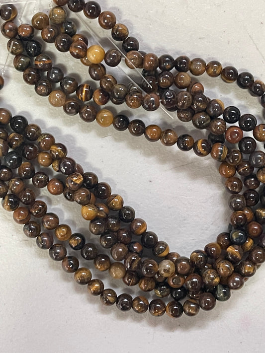 Tiger eye 8mm round 1 strand