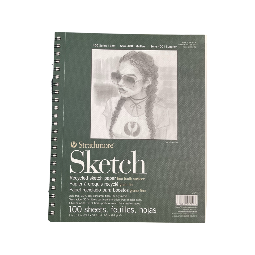 SKETCH PAPER PAD 9X12 60 LB 100 SHEETS STRATHMORE 400