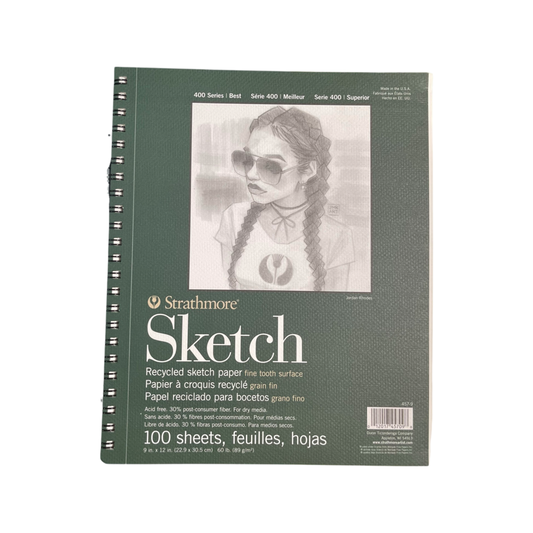SKETCH PAPER PAD 9X12 60 LB 100 SHEETS STRATHMORE 400