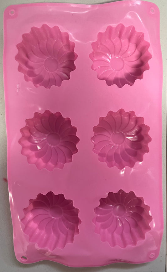 MOLDE PARA JABON O VELA MARGARITA 6 HUECOS 2.25 " 1 PC