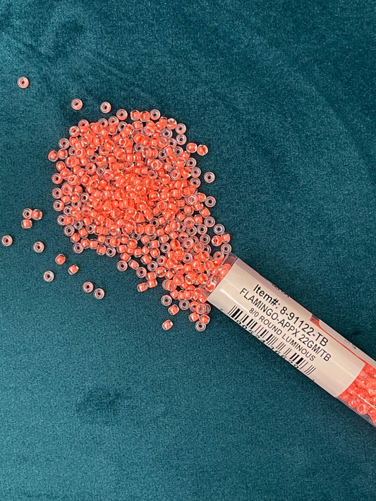 SEED BEAD 8/0 FLAMINGO MIYUKI 22GM