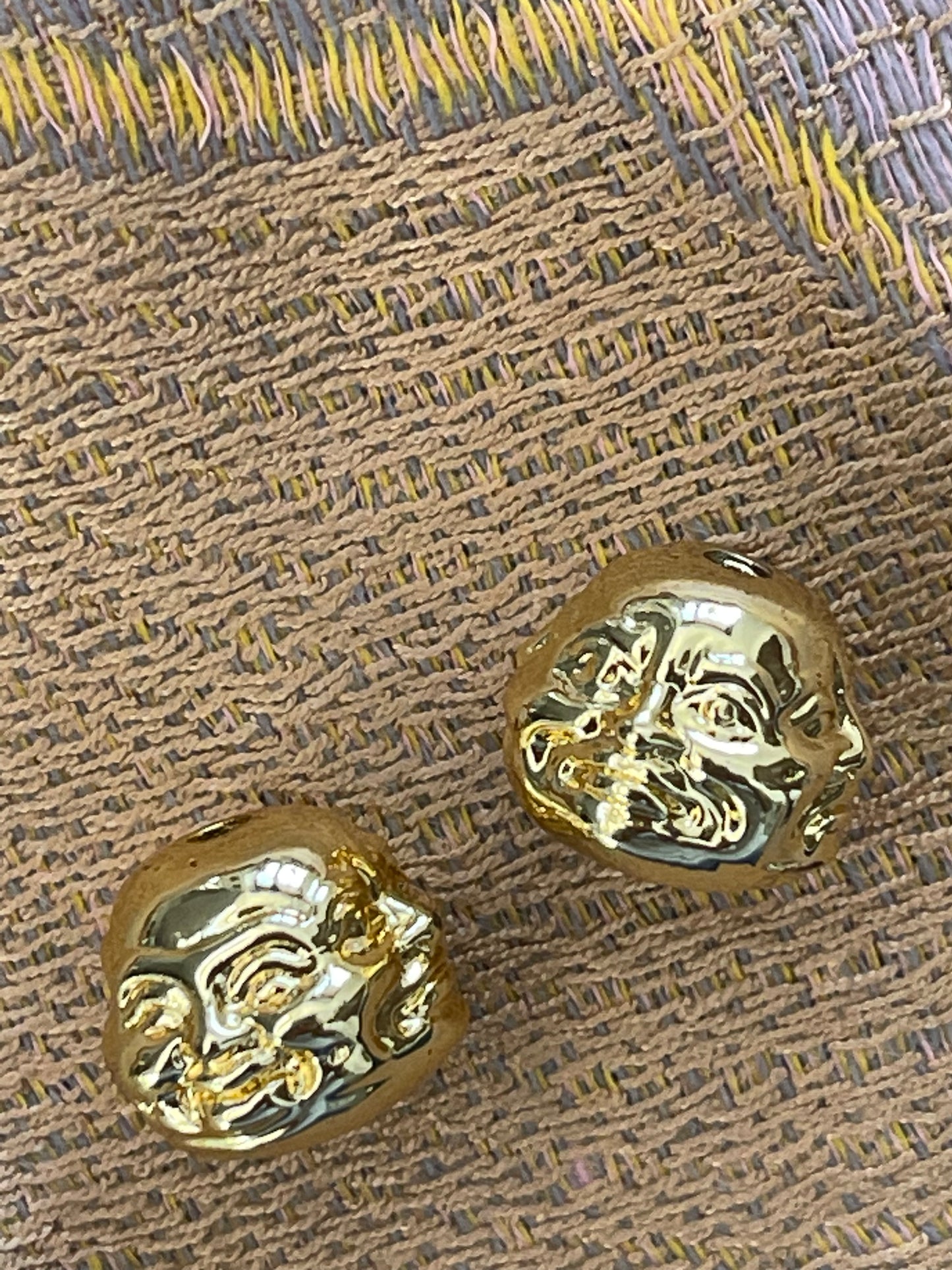 CONNECTOR BEAD BUDDHA 14MM GOLD FILLED 2 PC