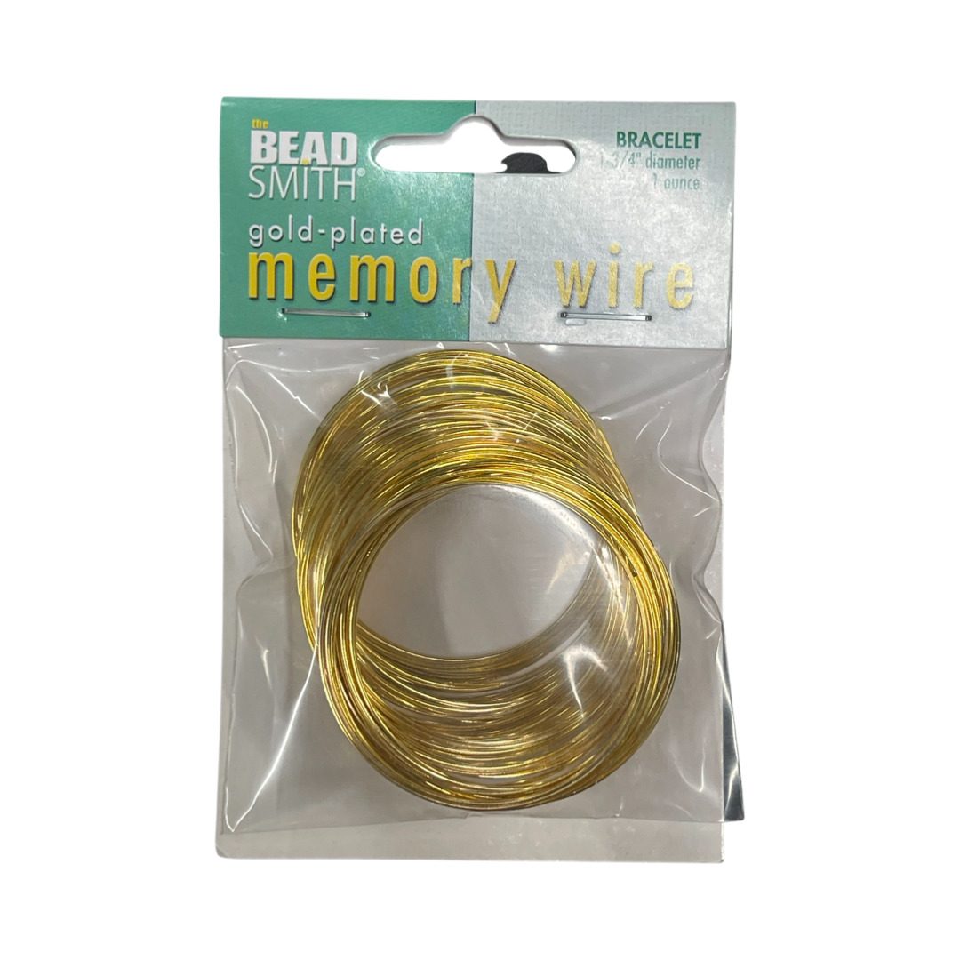 MEMORY WIRE BRACELET 1.75 INCHES GOLD PLATE 1 OUNCE lo