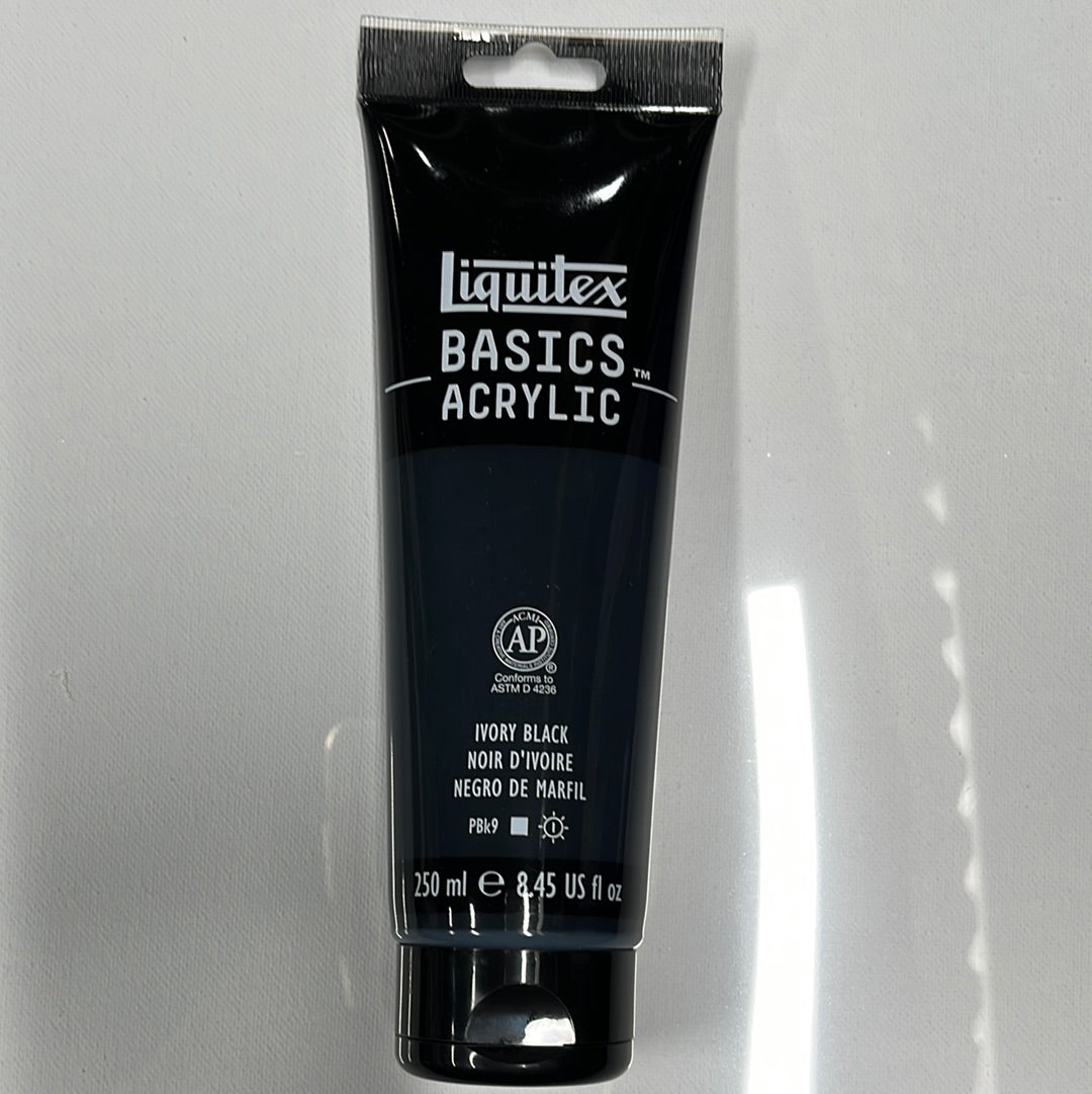 LIQUITEX BASICS ACRYLIC IVORY BLACK 250ML