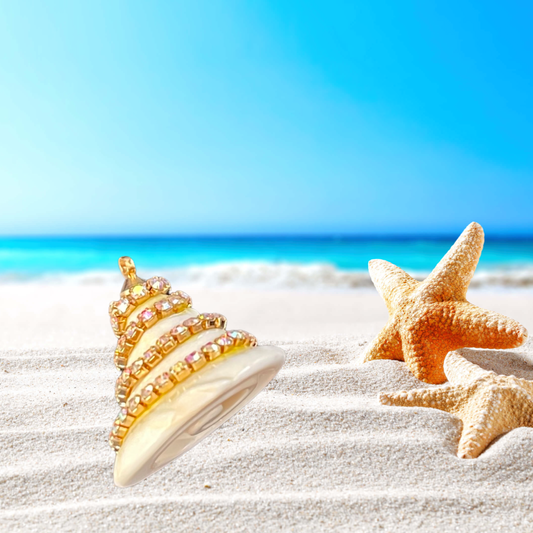 PENDANT SHELL WITH ZIRCONIA PAVE 1 PC