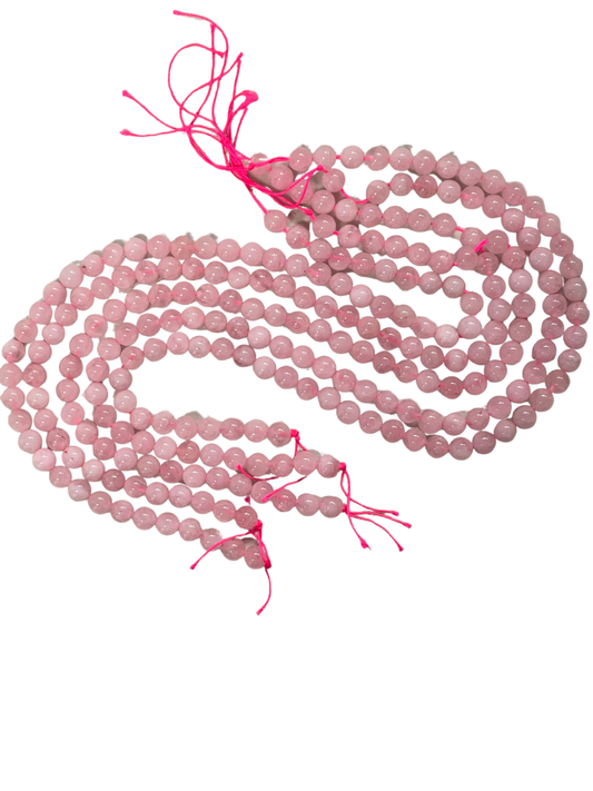 Rose quartz round 1 strand 8mm