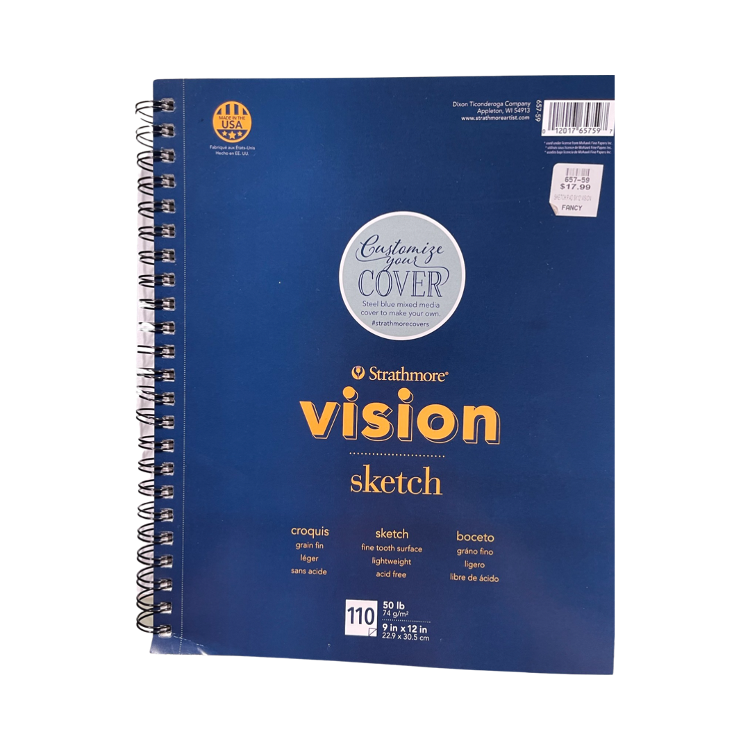 SKETCH PAPER PAD 9X12 50 LB 110 PAGES VISION STRATHMORE
