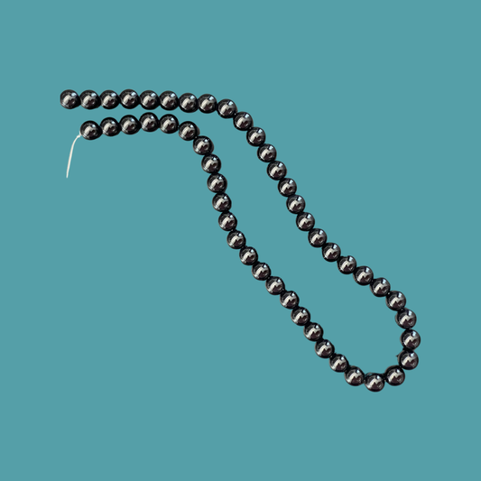 BLACK ONYX 8 MM ROUND 1 STRAND