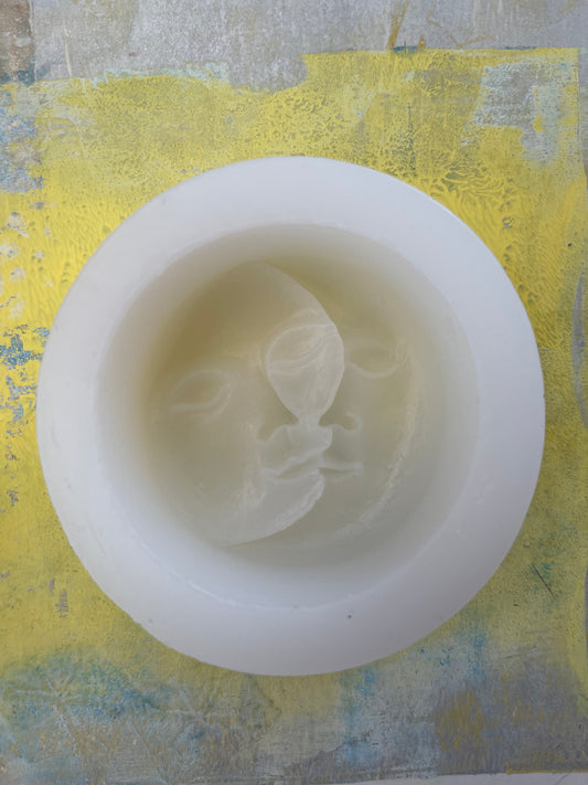 MOLD FOR CANDLE OR SOAP MOON FACE AND SUN 1 PC