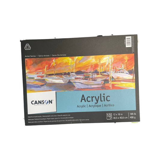 ACRYLIC PAPER PAD 12X16 10 SHEETS MONTVAL