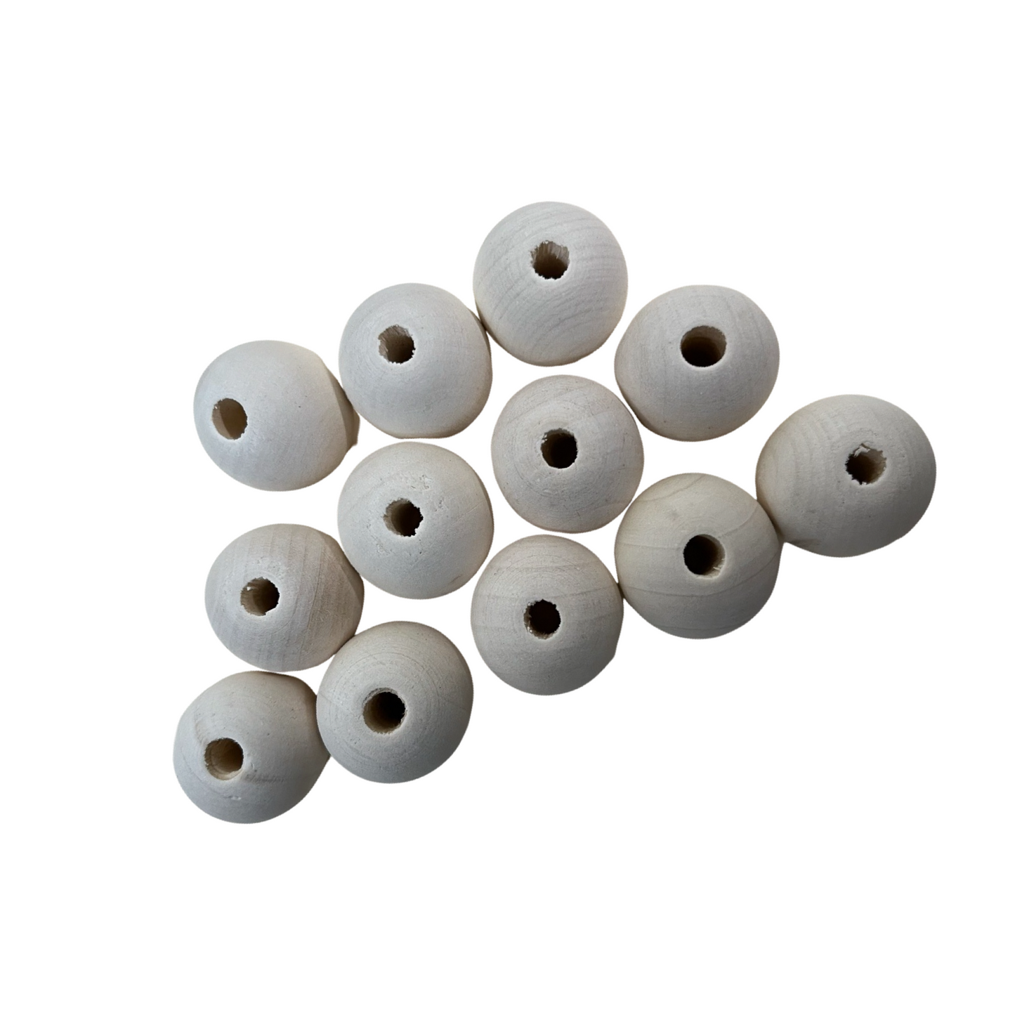NATURAL WOOD BEADS MIX 22X25MM 12 PCS
