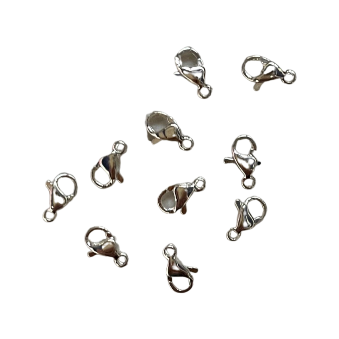 LOBSTER 9X6MM STAINLESS STEEL  3 COLORS 10 PCS