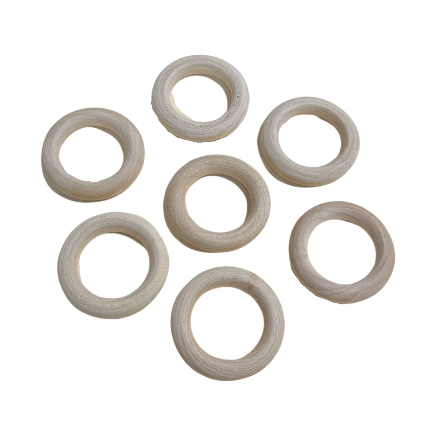 WOOD RINGS 1.77 IN 7 PCS
