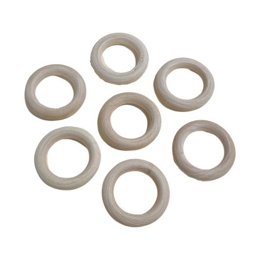 WOOD RINGS 1.77 IN 7 PCS