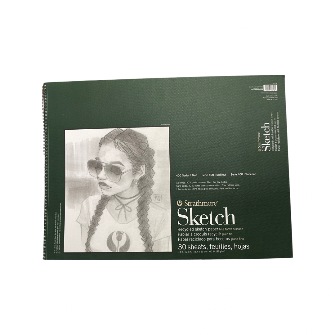 SKETCH PAD 18X24 INCHES 60 LB 30 SHEETS STRATHMORE 400 SERIES