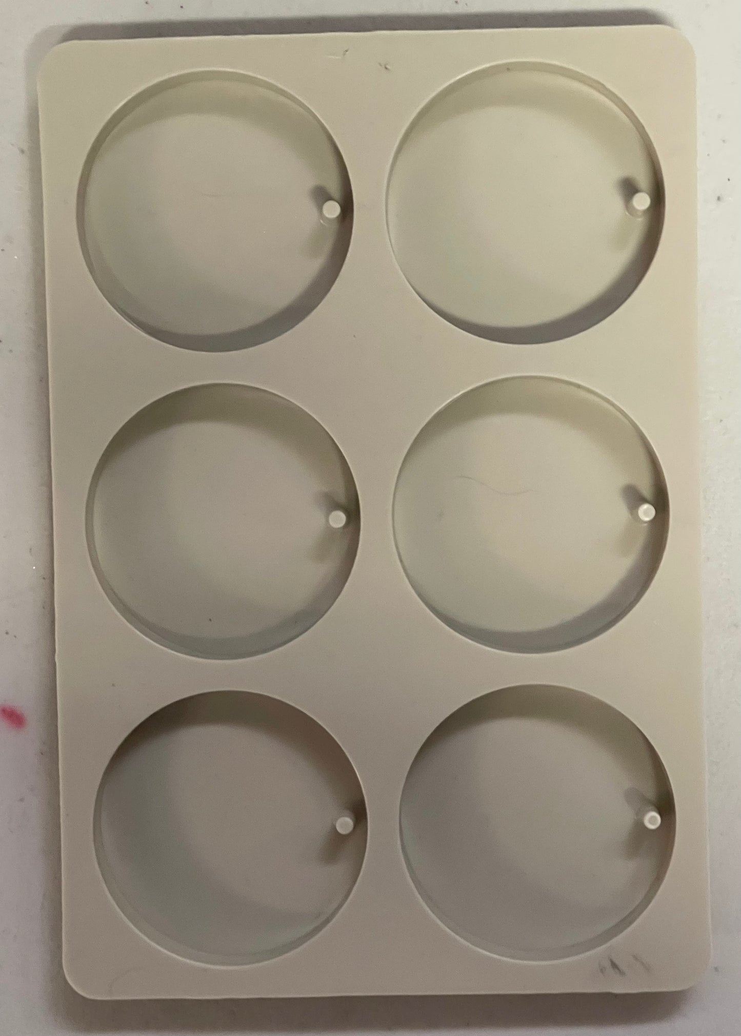 MOLDE PARA SACHETS DE CERA O JABONES 6 HUECOS REDONDOS 1 PC