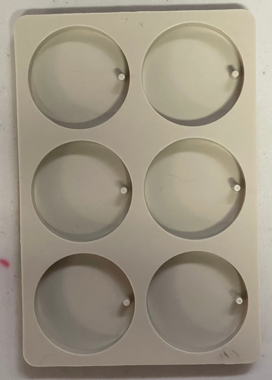 MOLDE PARA SACHETS DE CERA O JABONES 6 HUECOS REDONDOS 1 PC